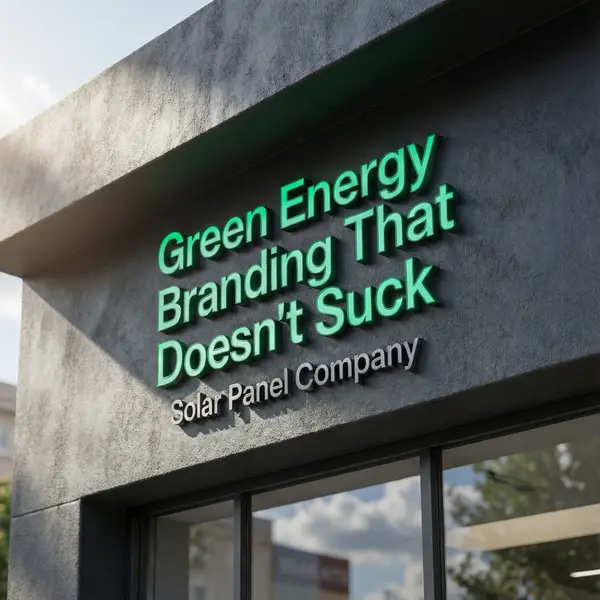 Solar Panel Company Office Signage: Green Energy Branding That Doesn\