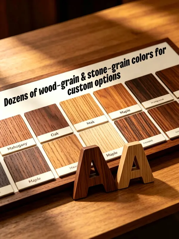 Wood grain finish
